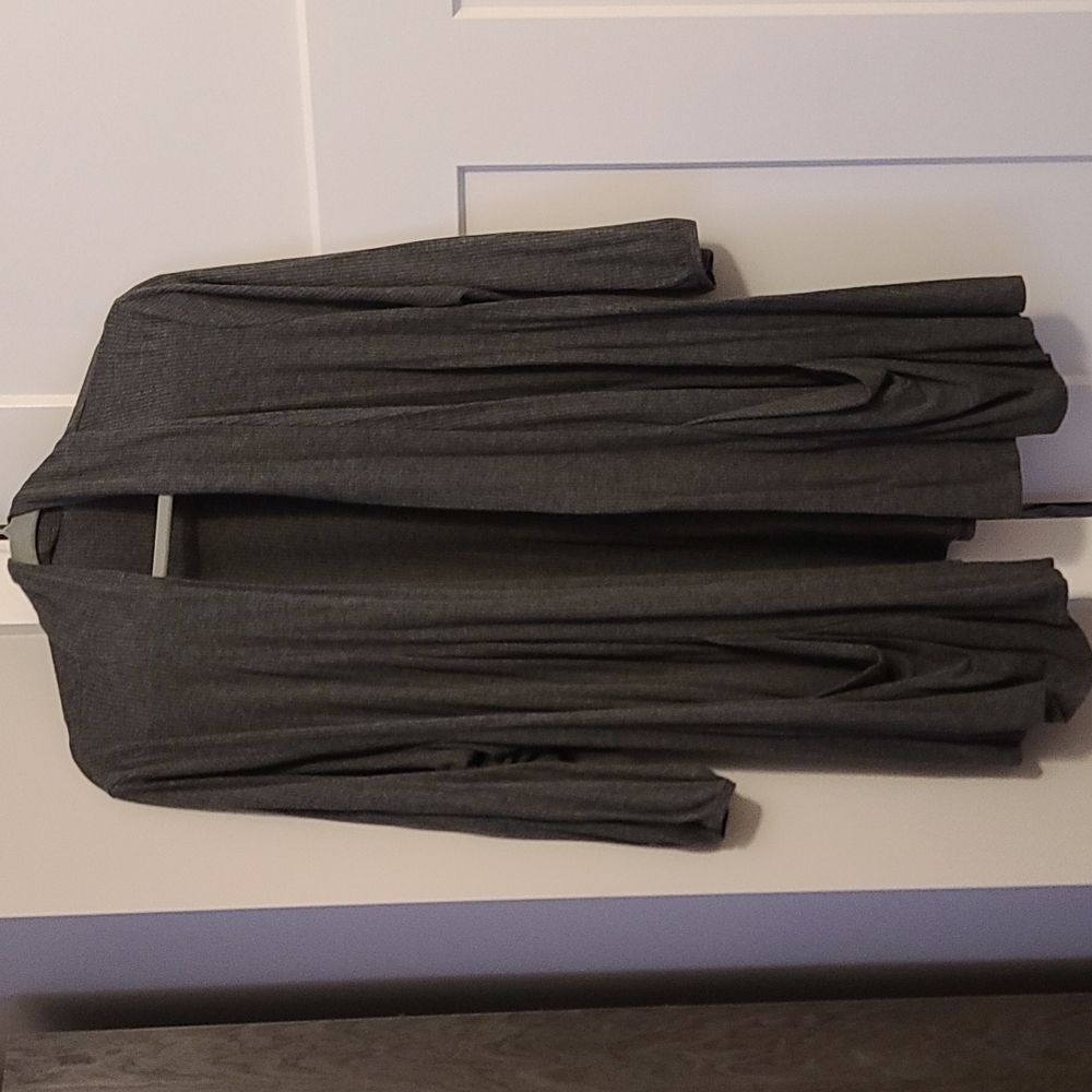 Gray Cardigan - Elastic Sleeve - Size 1X - Unknown Brand